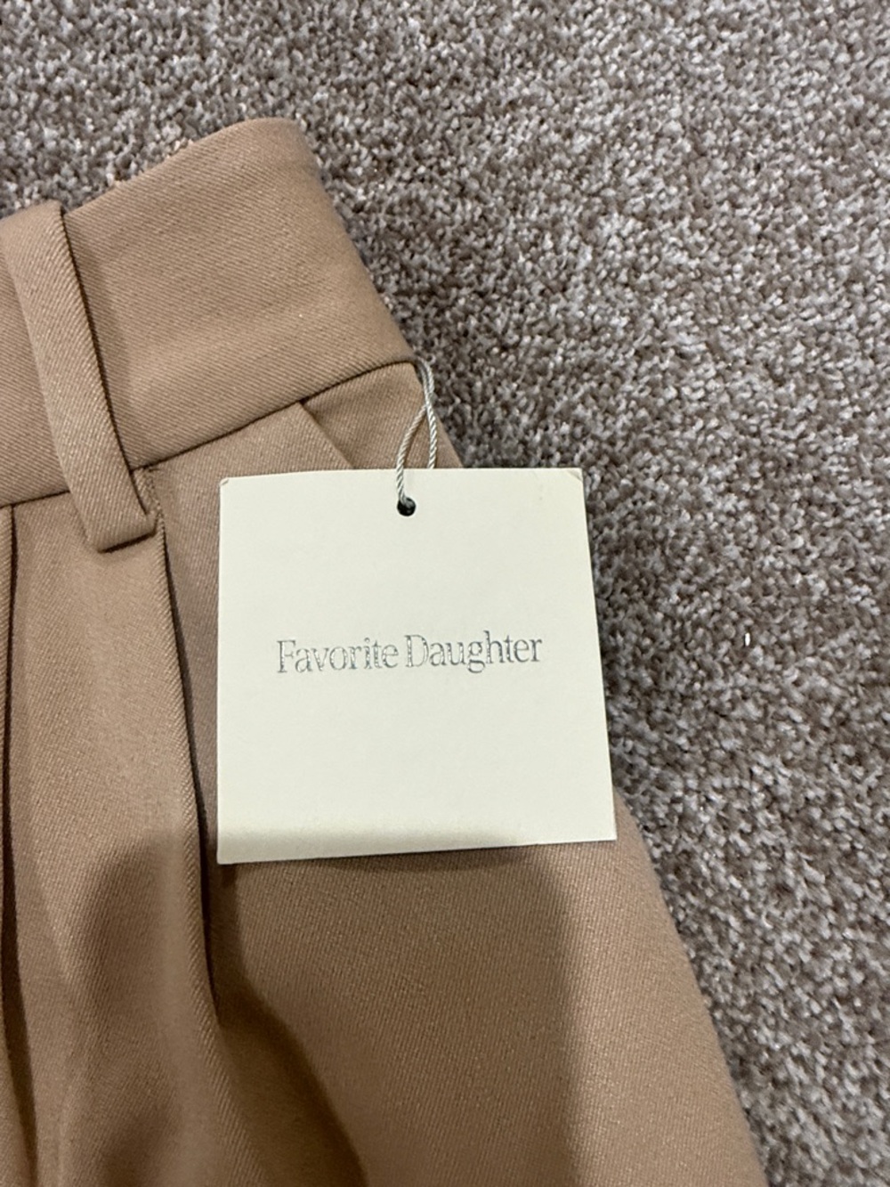 Favorite Daughter Beige High-Rise Pleated Trousers - Picture 2 of 4
